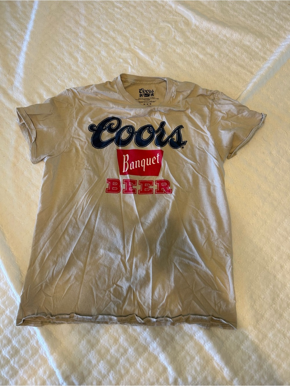 Coors Banquet Beer Short Sleeve Tee in Light Gray